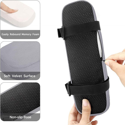 MOSISO Chair Armrest Pads (2 Pack), Memory Foam Home/Office Chair Arm Rest Covers Comfy Computer Gaming Elbow Cushion Removable Washable Elbow Support Forearm Pressure Relief, Black
