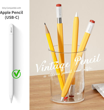 ELETIUO Silicone Case Compatible with Apple Pencil (USB-C),Protective Holder Grip Sleeve with Cap Accessories,Anti-Slip Cover Supports Magnetic Compatible with Apple Pencil 3rd Generation,Carrot