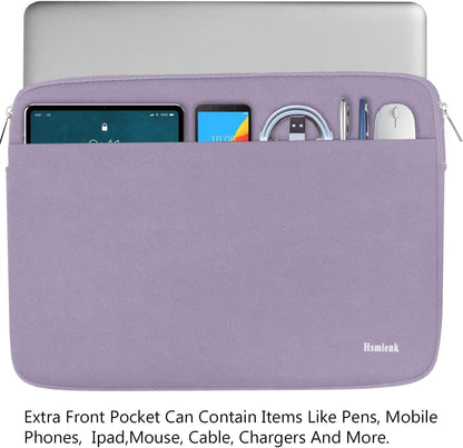 Laptop Case Sleeve 15.6 inch, Shockproof Protective Notebook Case with Accessory Pocket, Briefcase Carrying Laptop Cover for 15.6" HP, ASUS, Dell, Lenovo, Acer, Black