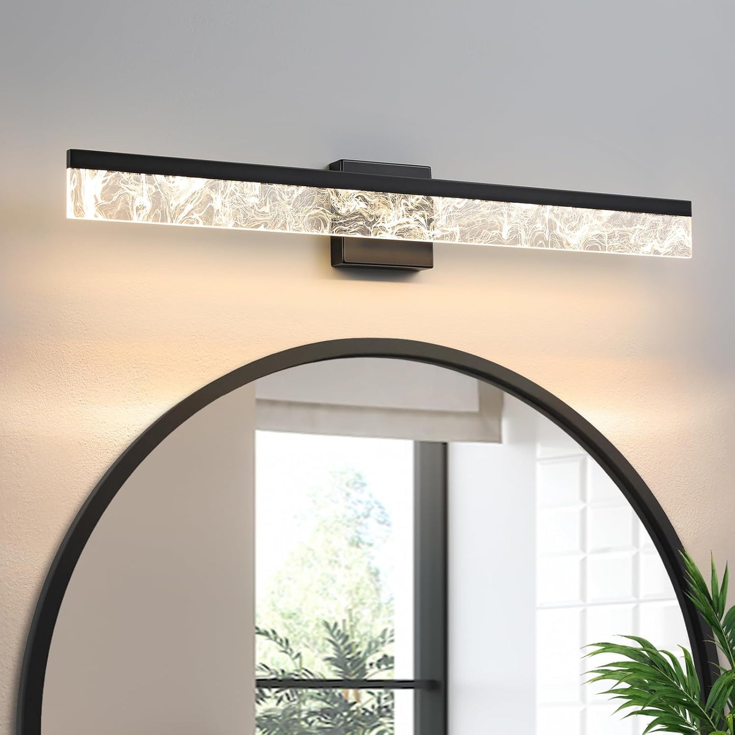AIJIASI 39-Inch Brushed Gold Vanity Light Fixture, 28W Dimmable LED Modern Light Bar for Bathroom Mirror, Restroom, Bedroom (3000K)