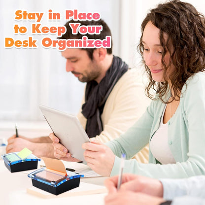 4 Pcs Pop up Sticky Notes Dispenser Sticky Note Holder Black Base Clear Top for 3 x 3 Inches Pad Holder for Acrylic Memo Organizer Fits Reminder School Office Home Store