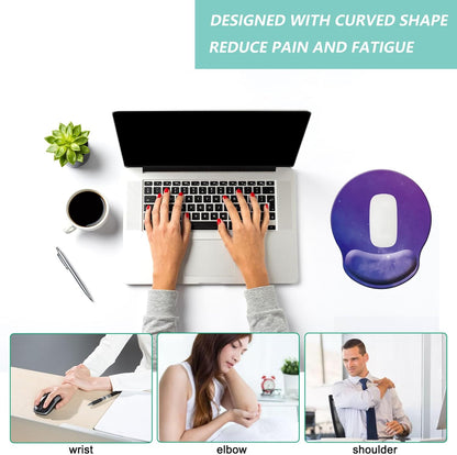 Mouse Pad with Wrist Support, Ergonomic Mouse Pad with Memory Foam Wrist Rest Cushion, Non-Slip Rubber Base Gaming Mice Pad for Home Office Computer Laptop, Flowers Grass