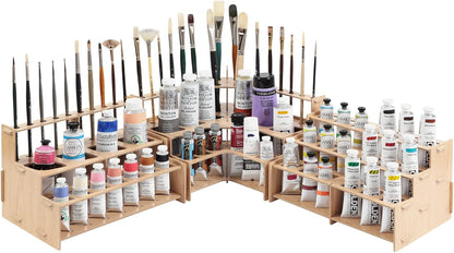 HG Art Concepts Mezzo Artist Drawing Rack - Wood Grain Laminate Multi Layer Desk Stand Professional Storage Display Organizer for Pens, Pencils, Drafting and all other Drawing Tools