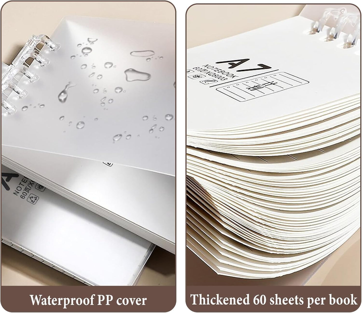 Small Spiral Notebook, Small Note Pad,Pocket Notebook, Mini Notepads A7 Loose-Leaf for Women Or Men