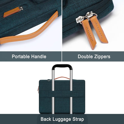 MOSISO 360 Protective Laptop Shoulder Bag,15-15.6 inch Computer Bags Compatible with MacBook Pro 16 inch, HP, Dell, Lenovo, Asus Notebook,Side Open Messenger Bag with 4 Zipper Pockets, Gray