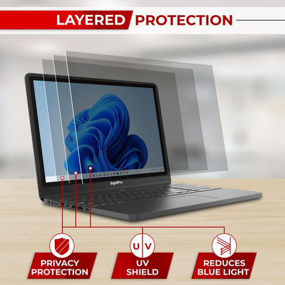SightPro 24 Inch 16:9 Computer Privacy Screen Filter for Monitor - Privacy Shield and Anti-Glare Protector