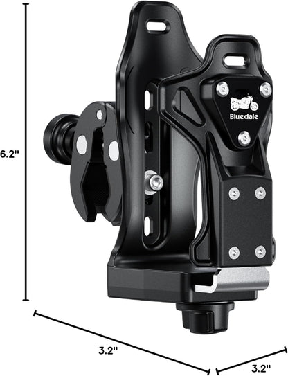 Extra Large Motorcycle ATV Cup Holder, Adjustable Drink Holder for 1.9 – 3.6" Water Bottle, Bluedale Universal Anti Theft Bike Bottle Cage Handlebar for Bicycle, Stroller, Scooter, Wheelchair, Boat