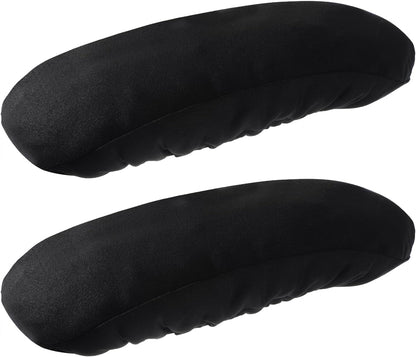 2 Pcs Office Chair Armrest Covers, Stretchable Armrest Protectors, Removable Arm Rest Covering, Washable Office Seat Hand Rest Protector for Computer Chair, Black