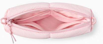 Comfyable Puffy Electronics Organizer Travel Case, Cute Tech Pouch for Women Men, Cable Storage Bag for Charger, Phone, Power Bank, Cord, Compact Tech Accessories Pouch, Rice