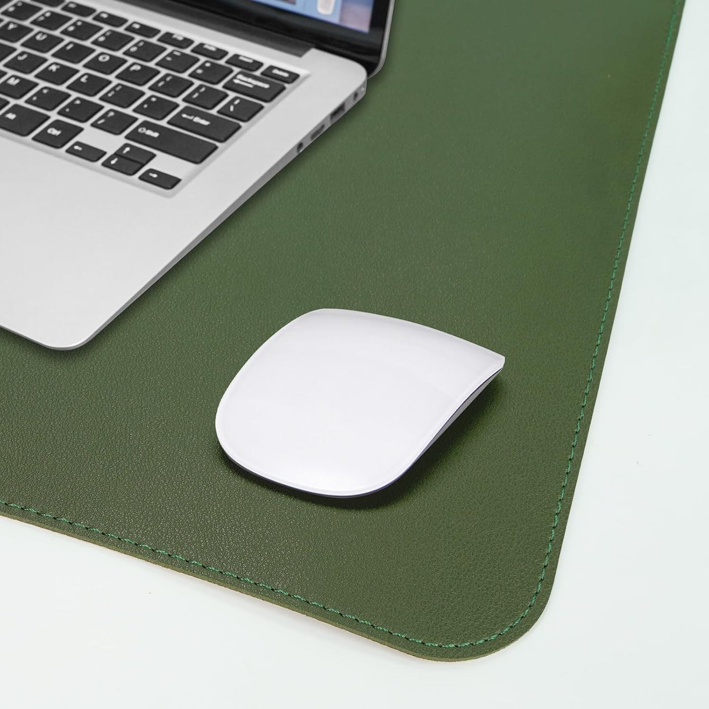 AFIING Large Desk Mat 47" x 17", Dual-Sided Natural Cork & PU Leather Desk Pad, Non-Slip Waterproof Mouse Pad for Office, Home & Gaming, Black