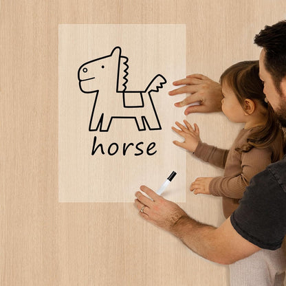 Dry Erase Board Sticker- Whiteboard Stickers-8.27''x11.69'' Removable Dry Erase Sheets- Fridge Dry Erase Paper for Wall/Desk/Refrigerator/Door/Locker/Home/Office/Classroom (White-2Pcs)