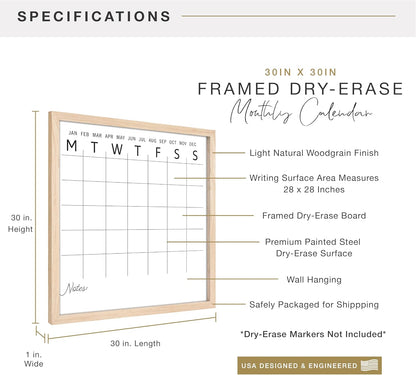 MCS Dry Erase Weekly Planner 11x24 Walnut Framed Calander Whiteboard for Wall, Plan Your Week with Family Weekly Planner for Dinners, Sports, Events & More