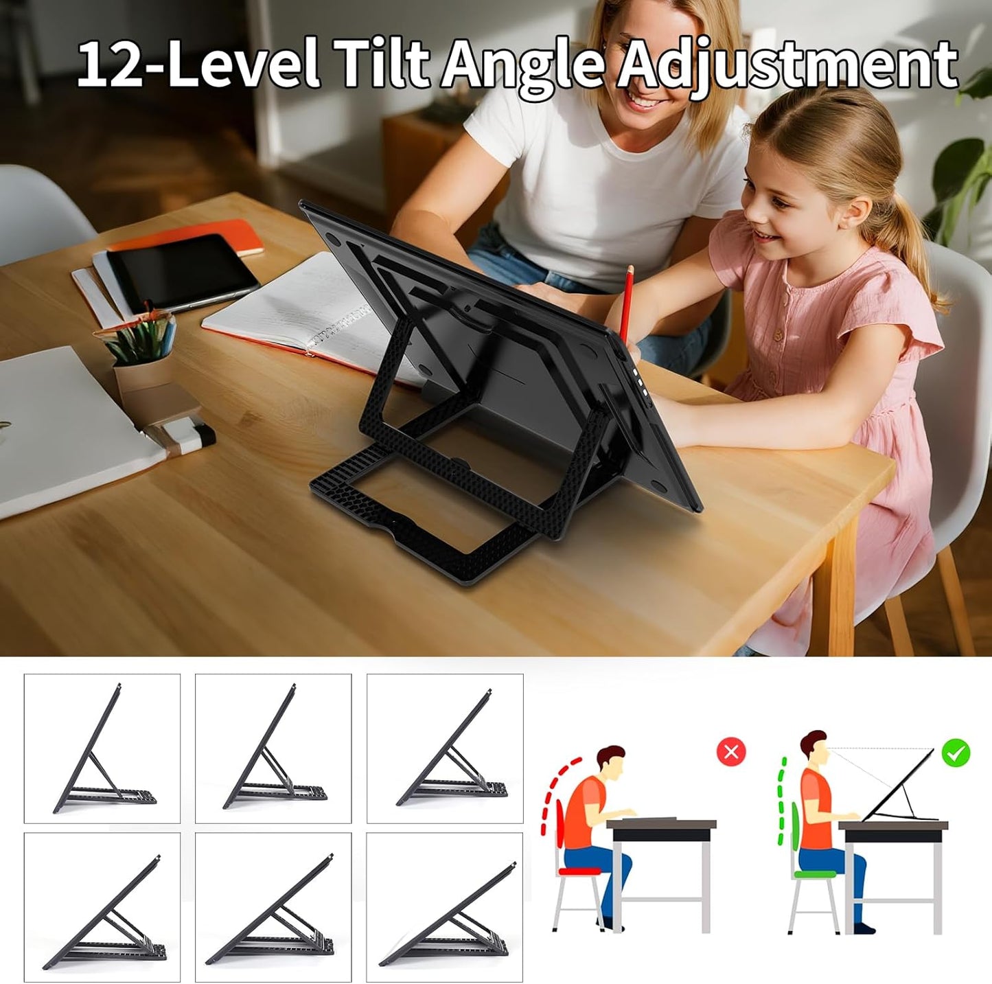 TOHETO Rechargeable A4 Light Board with Stand, Super Bright Magnetic Light Pad with Side Buttons, Wireless Light Box for Tracing and Drawing, Cordless LED Light Table for Diamond Painting, Sketching