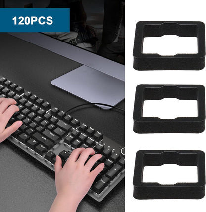 ECSiNG 120pcs Switch Silencer Pad Shockproof Sandwich Cotton for Mechanical Keyboard Keysporon Noise Dampener Foam Sound Insulation