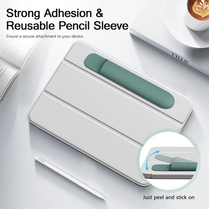 MoKo Pencil Case Holder, Adhesive Silicone Pencil Protected Sleeve Compatible with Apple Pencil Pro/ (USB-C)/ 1st/ 2nd Generation, Similarly Sized Styluses Accessories, Black
