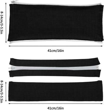 FORCHEER Office Chair Armrest Covers 12-15 Inch Velvet Elastic Black Arm Rest Covers for Desk Computer Chairs Washable