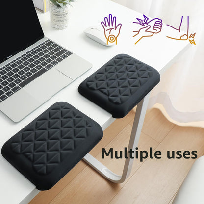 L-Shaped Desk EdgeRest, 2-Piece Set, Plam & Wrist & Forearm & Elbow Comfort Support for Table or Desk Edge, Non-Slip, Memory Foam Padding, Ergonomic Design, Separate Design (11.8 * 3.9 inch)