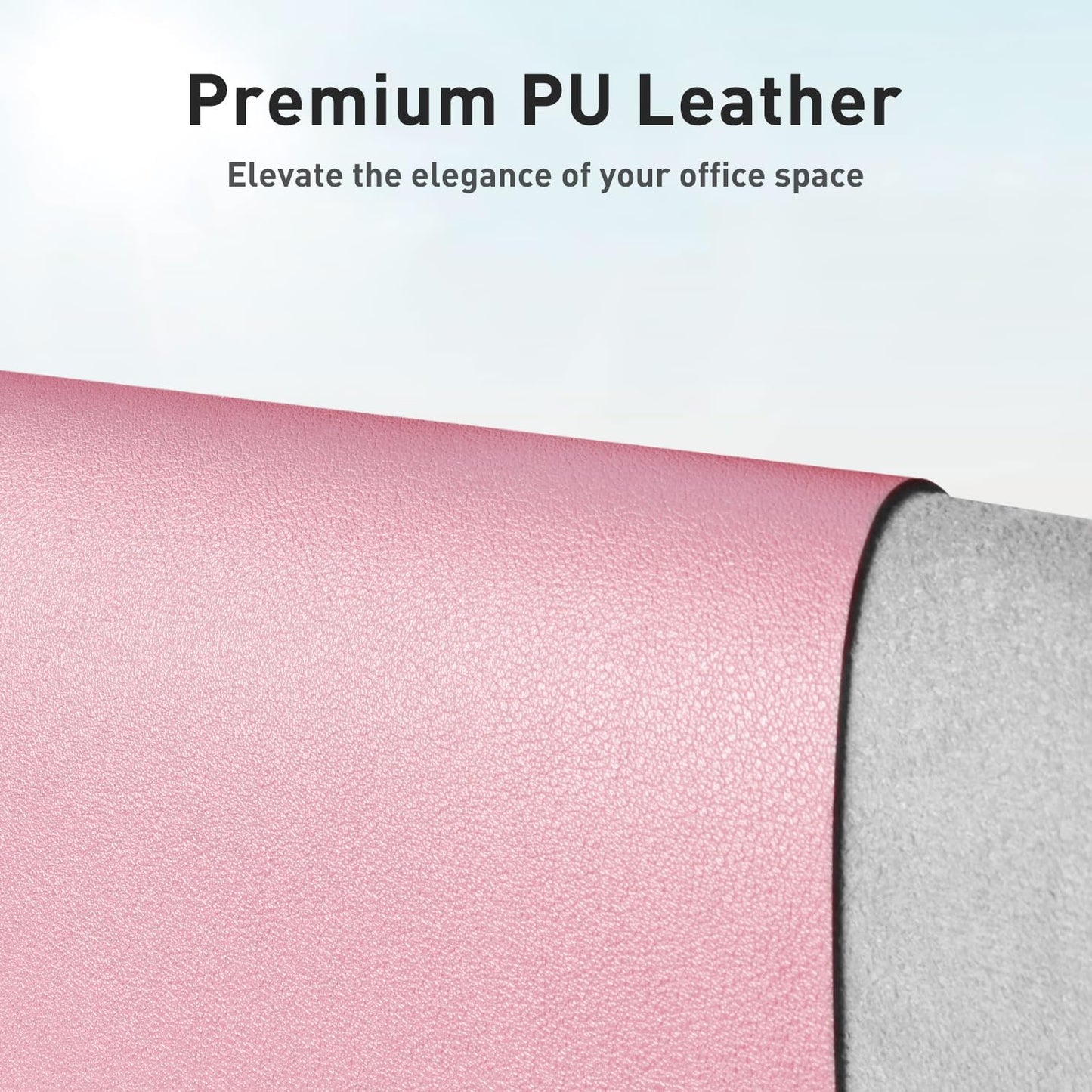 Aothia Leather Desk Pad Protector, Mouse Pad, Office Desk Mat, Non-Slip PU Leather Desk Blotter, Laptop Desk Pad, Waterproof Desk Writing Pad for Office and Home(Dark Blue,31.5" x 15.7") - Colors A