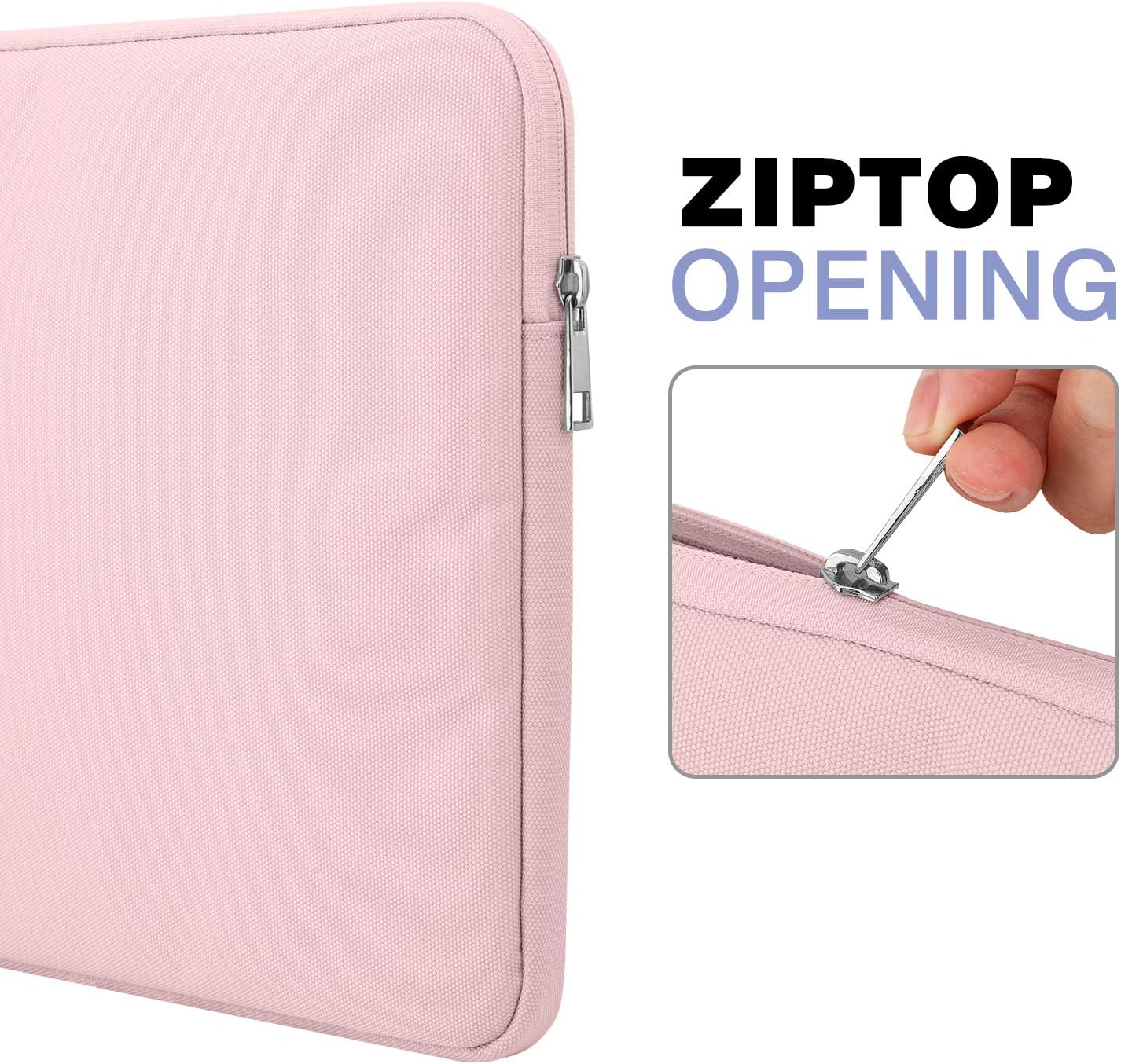 MoKo 9-11 Inch Tablet Sleeve Bag Carrying Case Fits iPad Pro 11 M5/Air M3, iPad A16 2025, i-Pad 10th 10.9, i-Pad 9/8/7th Gen 10.2, iPadAir 5/4th 10.9, Tab S8 11"/Tab A 10.1,Cloudy Pink