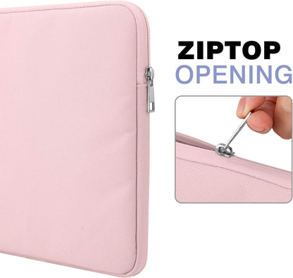 MoKo 9-11 Inch Tablet Sleeve Bag Carrying Case Fits iPad Pro 11 M5/Air M3, iPad A16 2025, i-Pad 10th 10.9, i-Pad 9/8/7th Gen 10.2, iPadAir 5/4th 10.9, Tab S8 11"/Tab A 10.1,Cloudy Pink