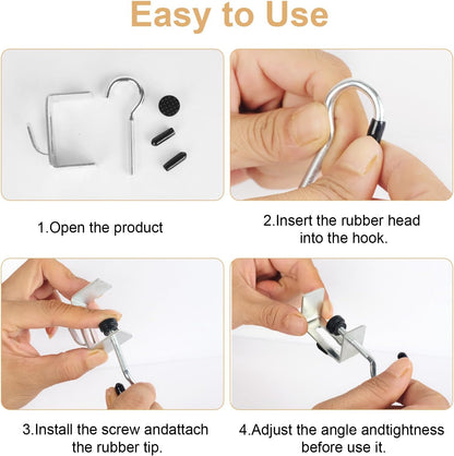 8PCS Desk Hook, Under Desk Handbag Hanger Purse Hook Holder for Table, Backpack Hanger Purse Holder for Desk Adjustable Can Hook Bags, Headphone Holder, Umbrellas, Cups and Keys