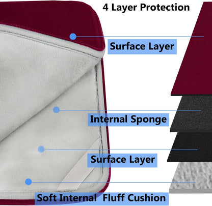 Laptop Sleeve 15.6 Inch, Durable Shockproof Protective Cover Flip Case Briefcase Carrying Computer Bag Case Compatible with 15.6 Inch HP, ASUS, Lenovo, Acer, Notebook, Computer, Black