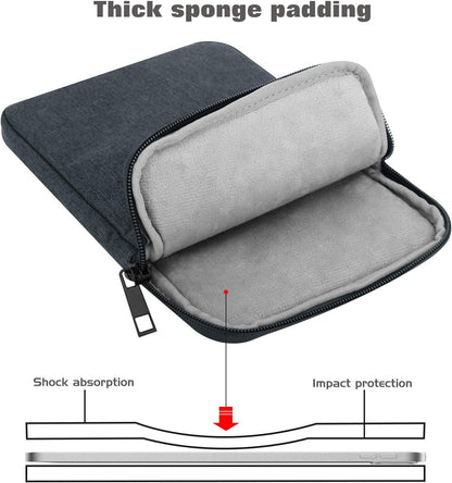 MoKo 7-8 Inch Tablet Sleeve Bag, Polyester Pouch Cover Case Fits iPad mini (A17 Pro) 8.3" 2024, iPad mini 6/5/4/3/2/1, Samsung Galaxy Tab S2 8.0, Tab A 8.0, ZenPad Z8s 7.9,Black