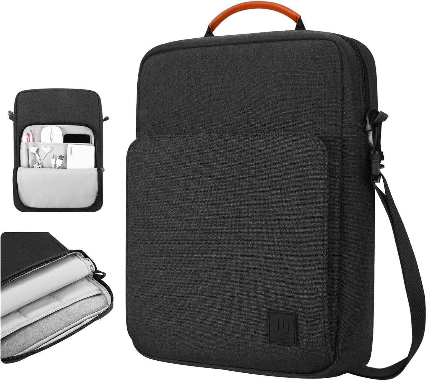 Dadanism 9-11 Inch Tablet Sleeve Bag Carrying Case with Shoulder Strap for iPad (A16) 11", iPad 10th Gen 10.9", iPad Air M4/Pro M5 11", iPad 9/8/7th 10.2", Galaxy Tab A11+ Plus 11", Cloudy Pink