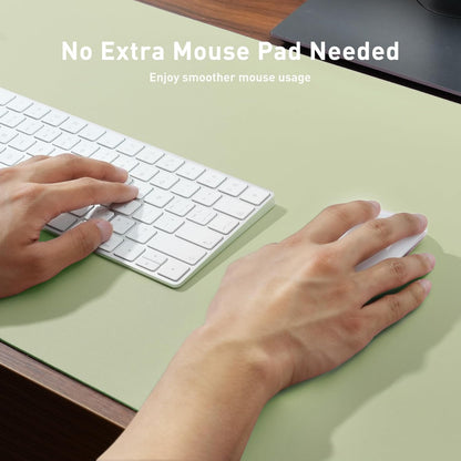 Aothia Leather Desk Pad Protector, Mouse Pad, Office Desk Mat, Non-Slip PU Leather Desk Blotter, Laptop Desk Pad, Waterproof Desk Writing Pad for Office and Home (Black,36" x 17") - Colors A