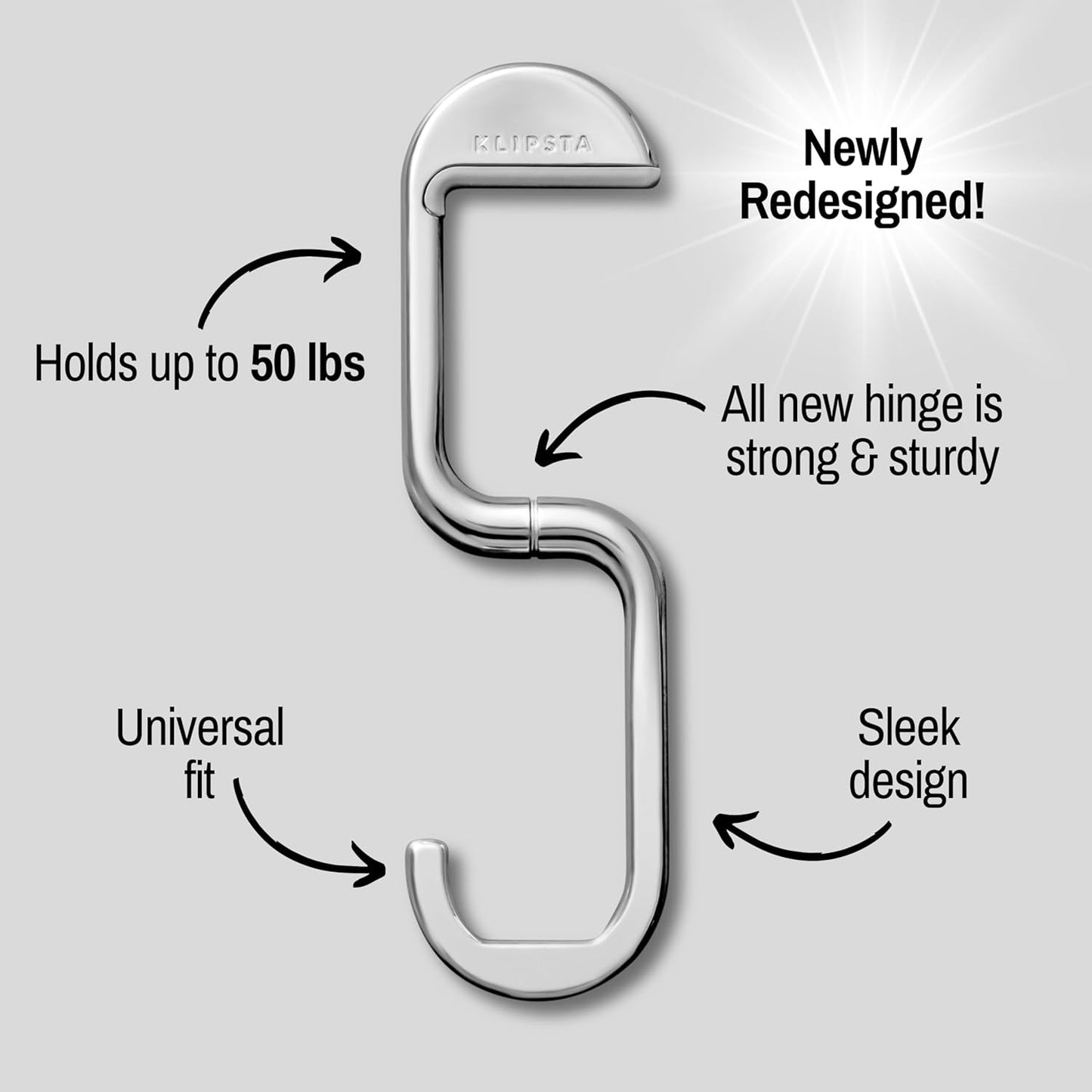 FLIP Bag Hook - Newly Redesigned. Portable Purse Hanger for Table with Magnetic Closure - Now Holds up to 50 lbs (Gold)