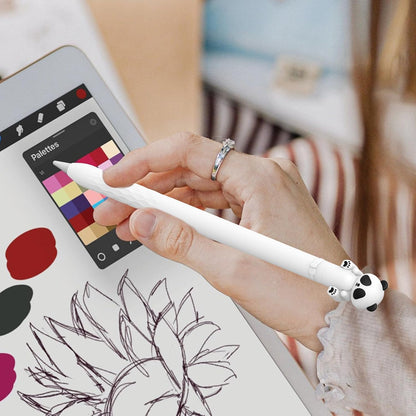 NIUTRENDZ Cute Bear Apple Pencil Case for Apple Pencil 2nd Generation Case Silicone Protective Cover Sleeve Skin Accessories (Brown, Apple Pencil 2nd Generation)