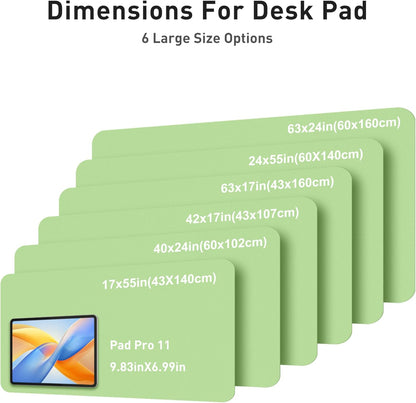 Aothia Leather Desk Pad Protector, Mouse Pad, Office Desk Mat, Non-Slip PU Leather Desk Blotter, Laptop Desk Pad, Waterproof Desk Writing Pad for Office and Home (Brown,23.6" x 13.7") - Colors A