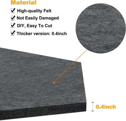 8 Pack Hexagon Felt Bulletin Board Tiles - 12" Large Thick Pin Board for Walls with 30 Push Pins, DIY Boards for Office Home School Decor, Aesthetic Hex Cork Board Alternative