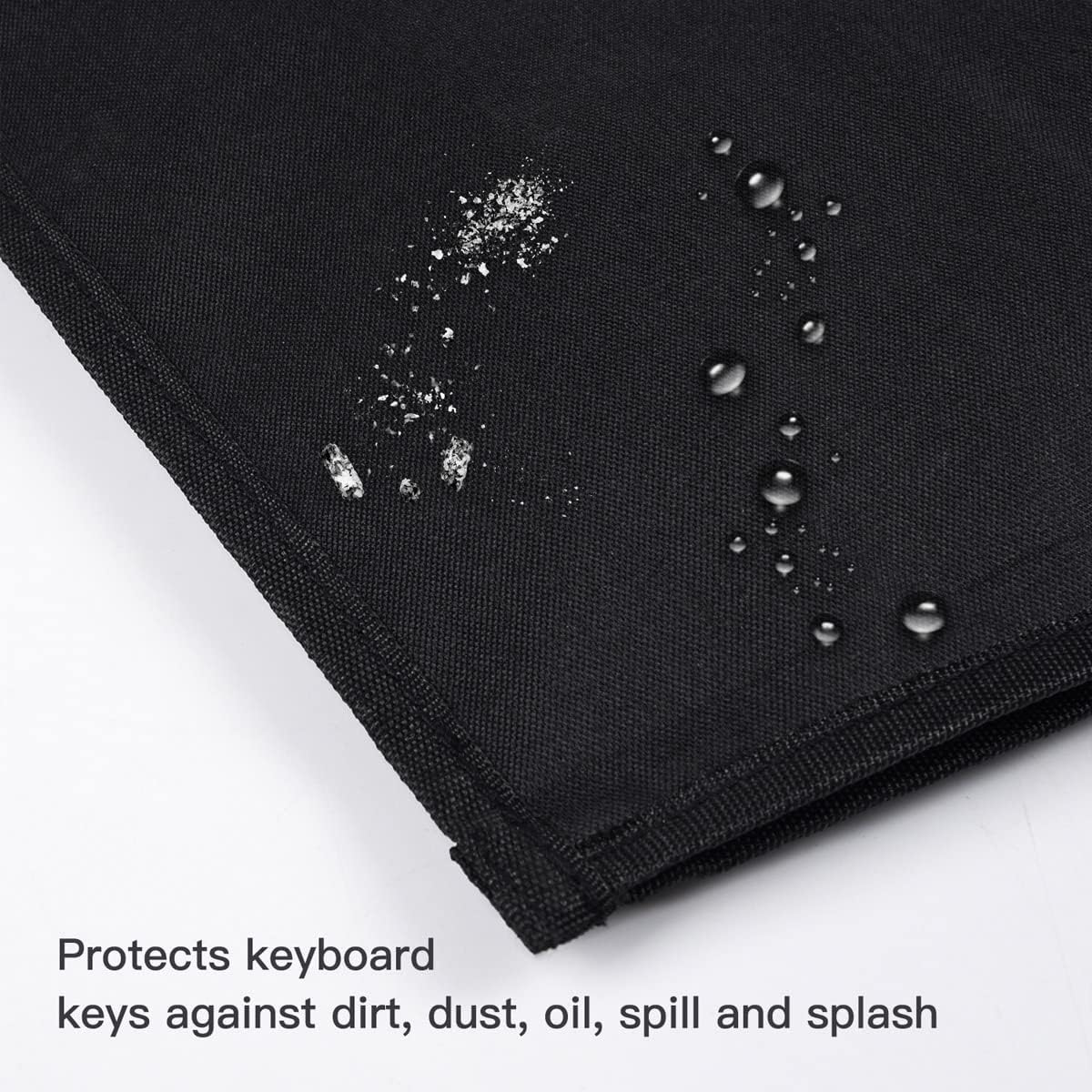 imComor Keyboard Dust Cover Sleeve Bag for Universal 60% 75% 80% Wireless/Wired Gaming PC Computer Keyboards Dust Cover, Logitech/Dell/Corsair/Redragon/Arteck/Apple Keyboard Protector-Black