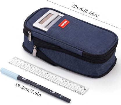 EASTHILL Big Capacity Pencil Case Large Pencil Pouch Stationery Pen Bag for Teen Girls-Green