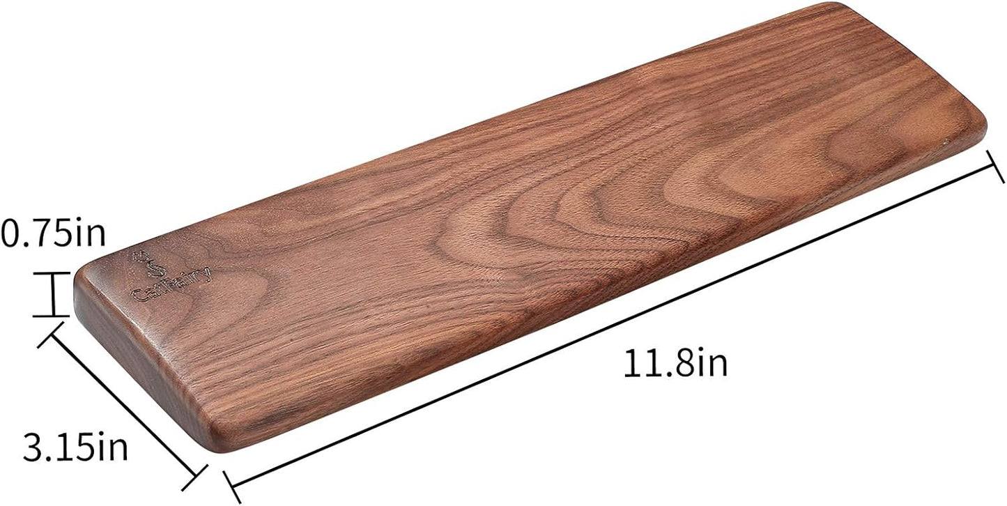 Wooden Keyboard Wrist Rest, Keyboard Wooden Palm Rest，Keyboard Wrist Rest Pad, Solid Wood Mouse Pad Wrist Guard, Ash Wood Wrist Rest, Wrist Pad for Keyboard, (Fraxinus Excelsior,11.8in)