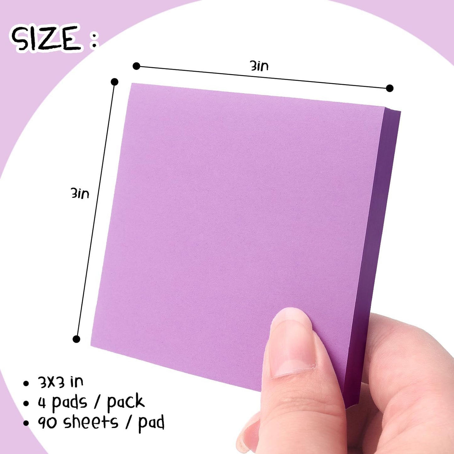 Osboo Sticky Notes 3x3 Pop Up Self-Stick Notes Pads with 6 Bright Colors, Easy to Post for Office, School, Home, 6 Pads/Pack, 100 Sheets/Pad(Pop Up)