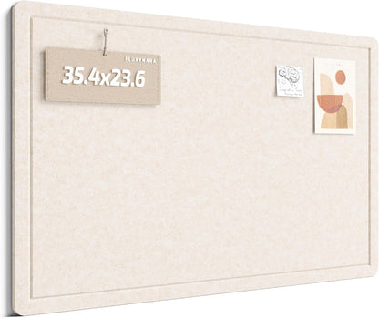Fluxynara Bulletin Board, 23.6" x 17.5" Cork Board Alternative with 12 Safe Removable Adhesive Tabs, Foldable Felt Pin Board for Home Office, Classroom, Bedroom,Entryway for Walls—Sage