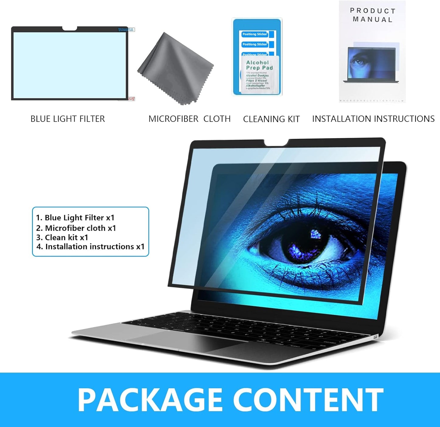 [2 Pack] 27 Inch Computer Privacy Screen , 16:9 Aspect Ratio Monitor Privacy Filter with Anti-Glare, Anti-Blue Light & Anti-Spy Protection, Removable Anti-Scratch Screen Protector for 27-Inch Widescreen Monitors