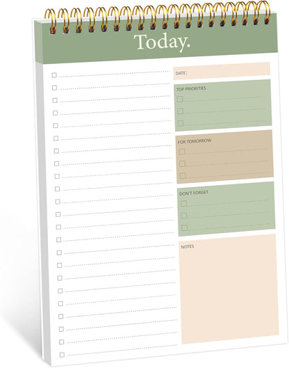 104 Pgs To Do List Notepad - Daily Planner Notepad Undated 52 Duplex-Printed Undated Sheets Tear Off, 6.5" x 9.8" Checklist Productivity Organizer with Hourly Schedule for Tasks