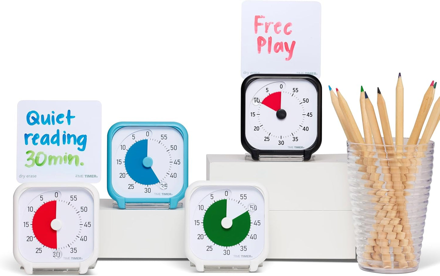 Time Timer 3 inch Visual Timer — 60 Minute Kids Desk Countdown Clock with Dry Erase Activity Card and Desktop App Access — for Kids Classroom, Homeschool Study Tool, Task Reminder, Home and Kitchen