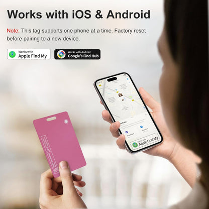 2 Pack Ultra Slim Rechargeable Wallet Tracker Card, IP67 Waterproof Bluetooth Tracking Card Compatible with Apple Find My & Android, Item Locator for Wallet Luggage Backpack