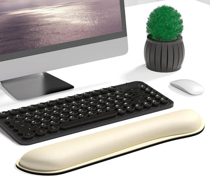 Dapesuom Enlarge Keyboard Wrist Rest, Memory Foam Keyboard Wrist Cushion for Computer Desk Mats Support, Pain Relief Ergonomic Mouse Pad Rests with Non-Slip Base for Gaming, Laptop, Radiant Orchid