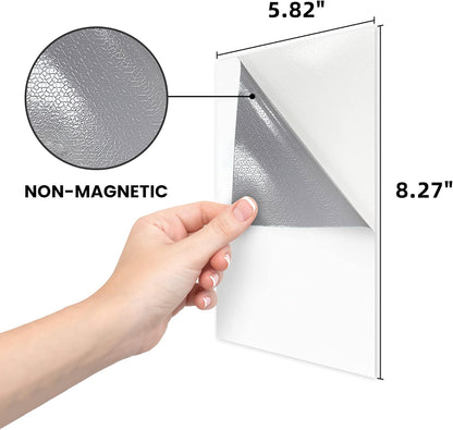 Dry Erase Board Sticker- Whiteboard Stickers-8.27''x11.69'' Removable Dry Erase Sheets- Fridge Dry Erase Paper for Wall/Desk/Refrigerator/Door/Locker/Home/Office/Classroom (White-2Pcs)