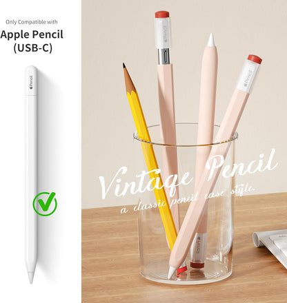 ELETIUO Silicone Case Compatible with Apple Pencil (USB-C),Protective Holder Grip Sleeve with Cap Accessories,Anti-Slip Cover Supports Magnetic Compatible with Apple Pencil 3rd Generation,Carrot