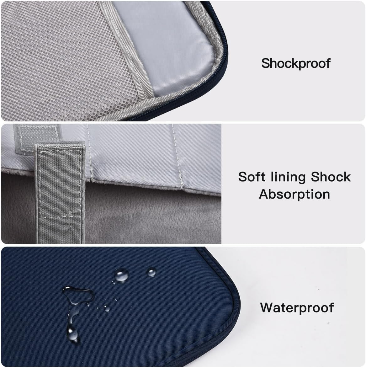 12-12.9 Inch Tablet Sleeve Bag for 12.4" Samsung Galaxy Tab S10+ S9+ Plus/S8+/S7+ Plus/S7 FE,13" iPad Air M4 M3 M2/iPad Pro M5 M4/Pro 12.9"/Microsoft Surface Go 2 12.4"/Pro 11 10 Carrying Case-Black