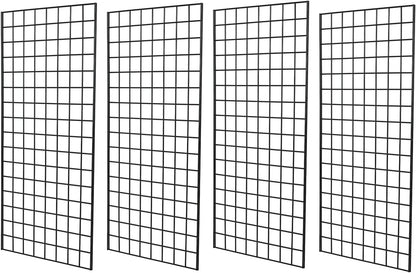 Grid Wall Commercial Grade Gridwall Panels – Heavy Duty Grid Panel for Any Retail Display Wall Grid 2' Width x 6' Height, White (Pack of 3)
