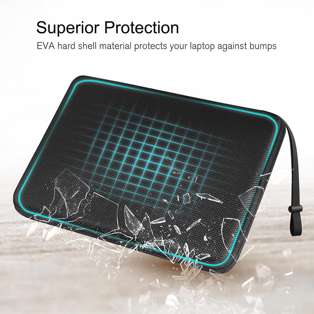 FINPAC Hard Laptop Sleeve Case for MacBook Neo A18 Pro,13 inch MacBook Air 2026 M5/M4/M3/M2/M1,14 inch MacBook Pro 2026 M5/M4/M3/M2 Pro/Max,Waterproof Case for Dell,Surface Laptop,HP,Acer,Black | Hard
