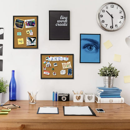 OWLKELA Cork Bulletin Board 17.7"X 13.3", Notice Pin, Ideal for Office & Home Decor, School Message or Vision