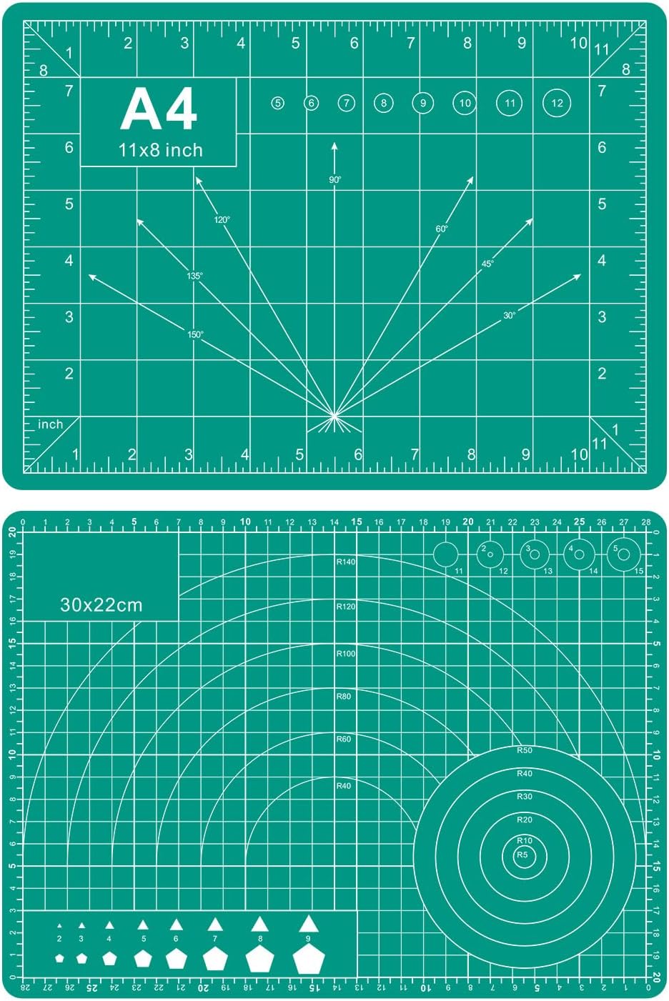 Self Healing Cutting Mat, 23" x 35", Double-Sided Rotary Cutting Mat for Sewing, Quilting, Scrapbooking, Fabric & Craft Cutting Board, (A1), Green